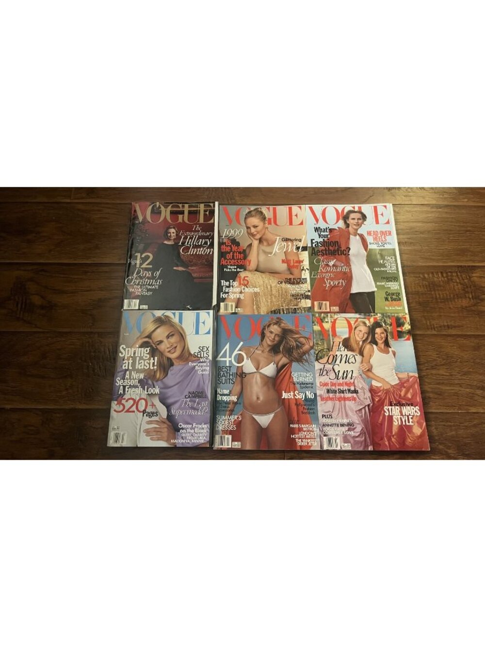 Vintage Lot of 6 1998 & '99 VOGUE Magazine Collector Set Fashion